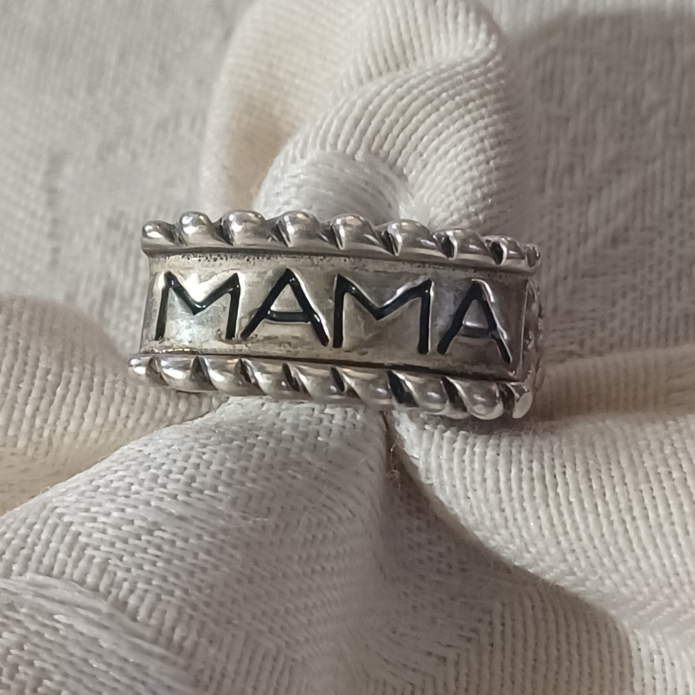 Dian Malouf MAMA Sterling Silver Ring, Size 6.25